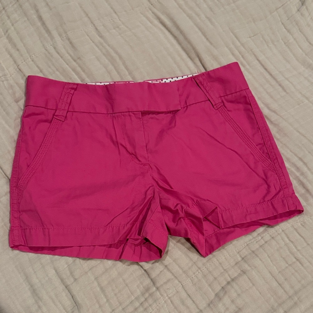 J. Crew High Waist Fuchsia Shorts
